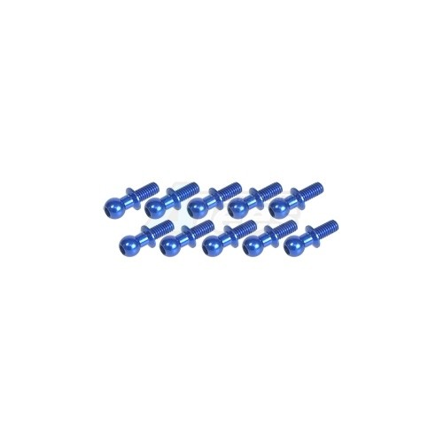 3Racing Miscellaneous All Aluminum 4.8mm Ball Stud L=6 (10 Pcs) - Blue
