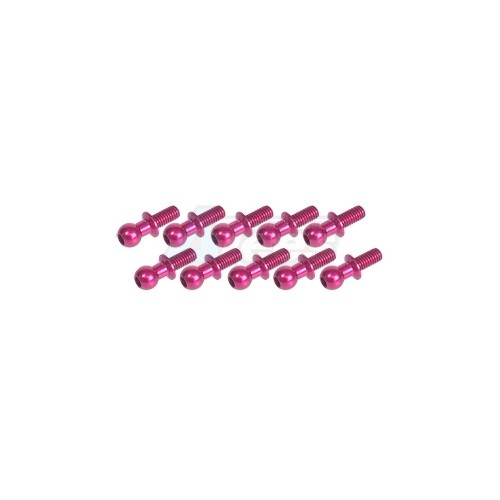 3Racing 3Racing Sakura D3 CS Sport Aluminum 4.8MM Ball Stud L=6 (10 pcs) - Pink