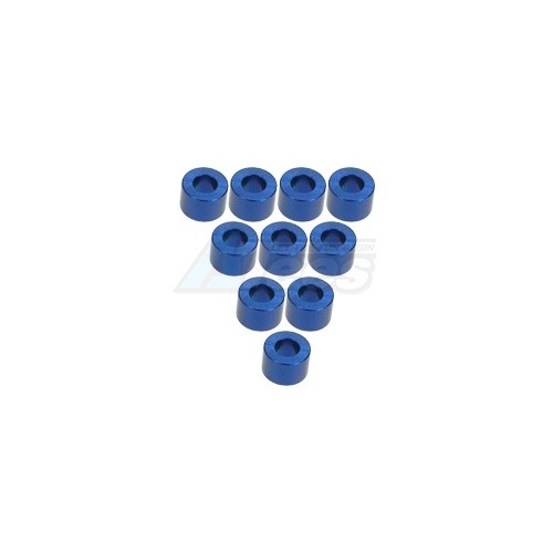 3Racing Miscellaneous All Aluminium M3 Flat Washer 4.0mm (10 Pcs) - Blue