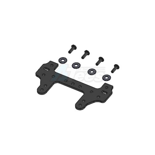 3Racing Tamiya Mini 4WD Carbon Wide Rear Multi Roller Plate (S) For All Mini 4WD