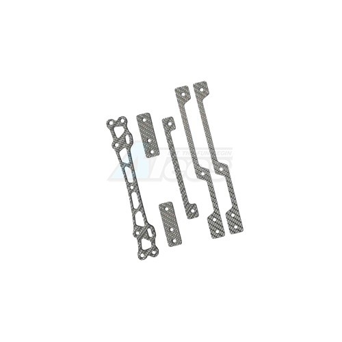 3Racing Tamiya Mini 4WD Silver Carbon Chassis surrounding set For MA-MS