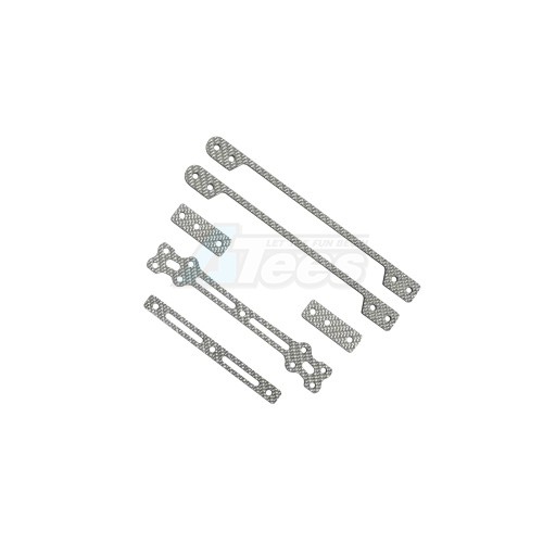 3Racing Tamiya Mini 4WD Silver Carbon Chassis surrounding set For AR