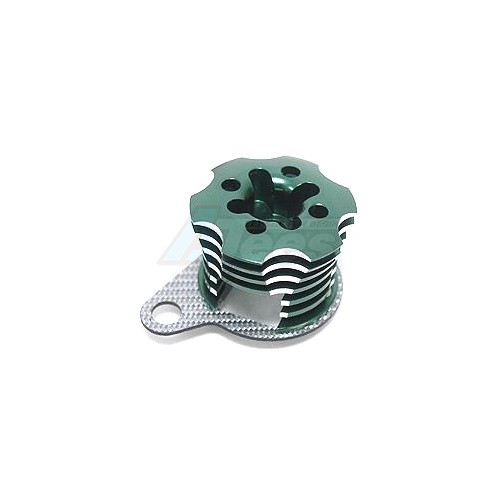 3Racing Kyosho Mini Inferno Speed Control Engine Heatsink For Mini Inferno - Green/SSG