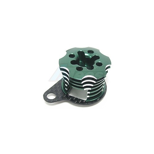 3Racing Kyosho Mini Inferno Speed Control Engine Heatsink For Mini Inferno - Green/Woven
