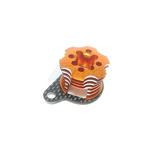 3Racing Kyosho Mini Inferno Speed Control Engine Heatsink For Mini Inferno - Orange/Woven