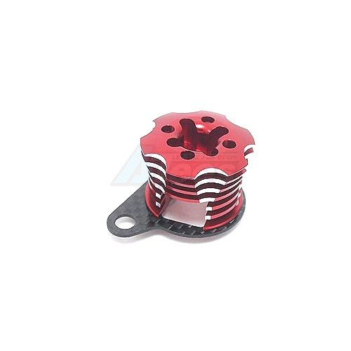 3Racing Kyosho Mini Inferno Speed Control Engine Heatsink For Mini Inferno - Red/Woven
