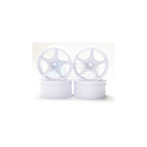 3Racing Kyosho Mini Inferno Plastic 5 Spoke Wheel For Mini Inferno - White