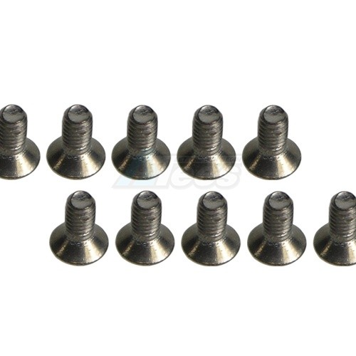 3Racing Miscellaneous All M2.6 x 6 Titanium Flat Head Hex Socket - Machine (10 Pcs)