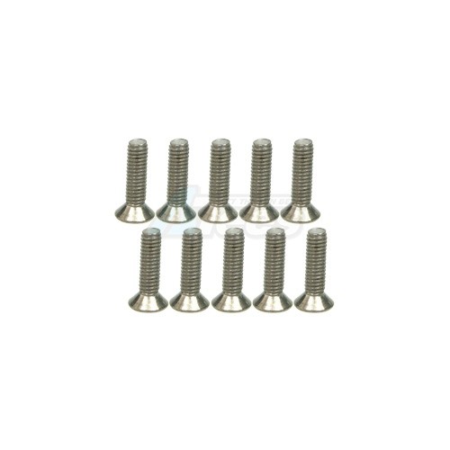3Racing Miscellaneous All M2.6 x 10 Titanium Flat Head Hex Socket - Machine (10 Pcs)