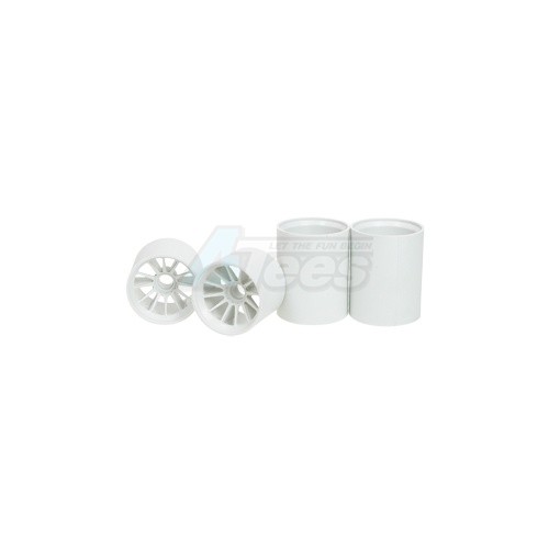 3Racing Miscellaneous All Rim Set For Tamiya F1 (4pcs)- White White