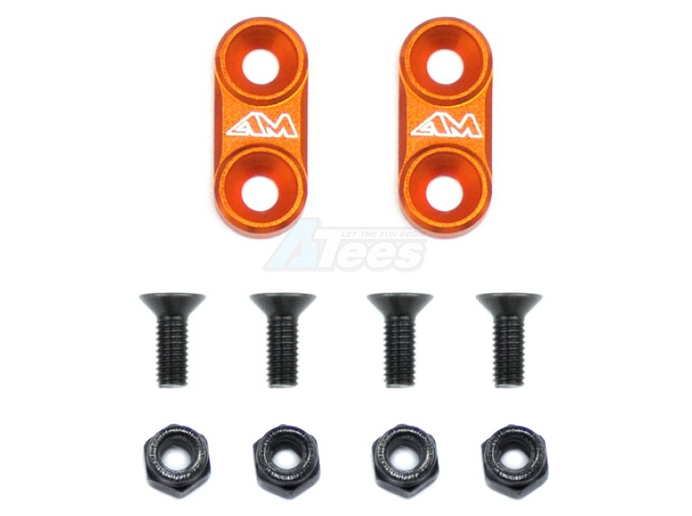 Arrowmax Miscellaneous All 1/10th On-Road Alu Wing Mounts (Orange)