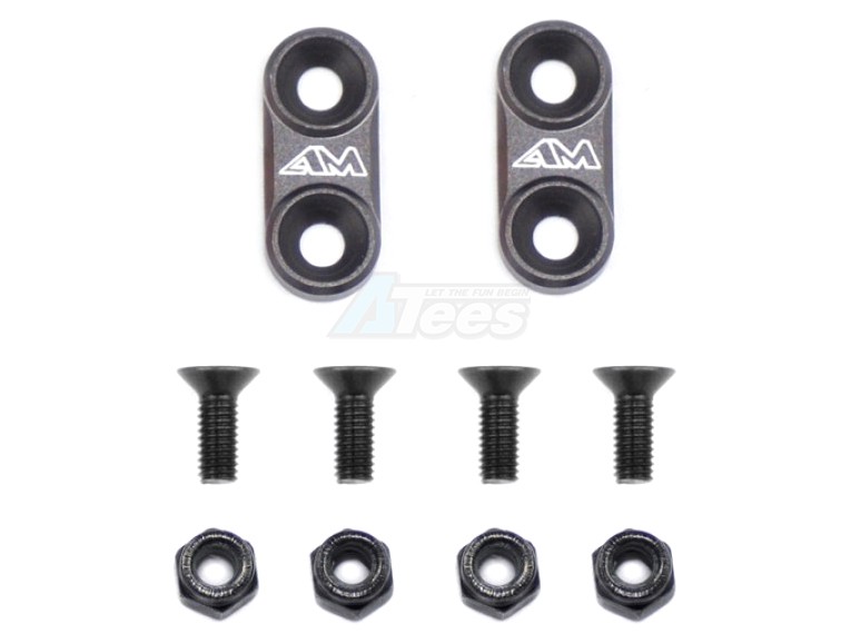 Arrowmax Miscellaneous All 1/10th On-Road Alu Wing Mounts (Gray)