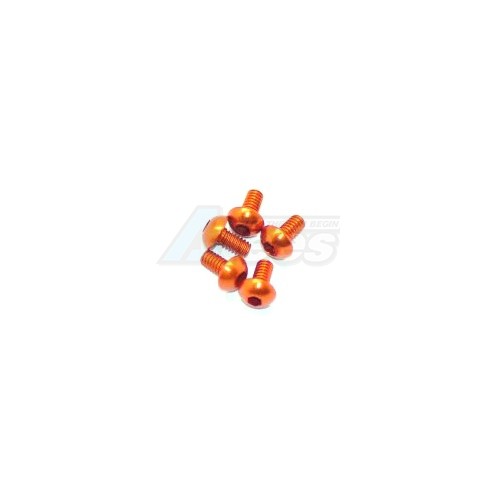 Arrowmax Miscellaneous All Aluminum Screw allen roundhead M2x4 Orange (7075) (5)
