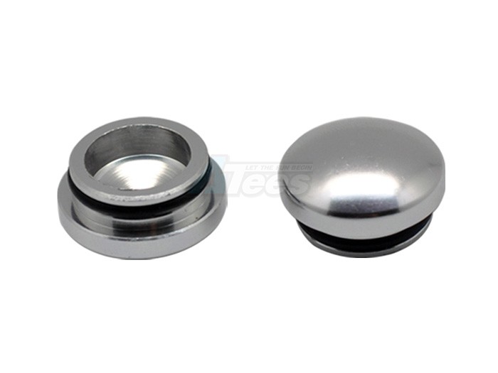 Arrowmax Miscellaneous All 22MM Aluminum End Cap - Silver (2)