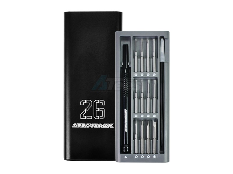Arrowmax Miscellaneous All AM Premium Precision Screwdriver Set With Alu Case (26 in 1) Black