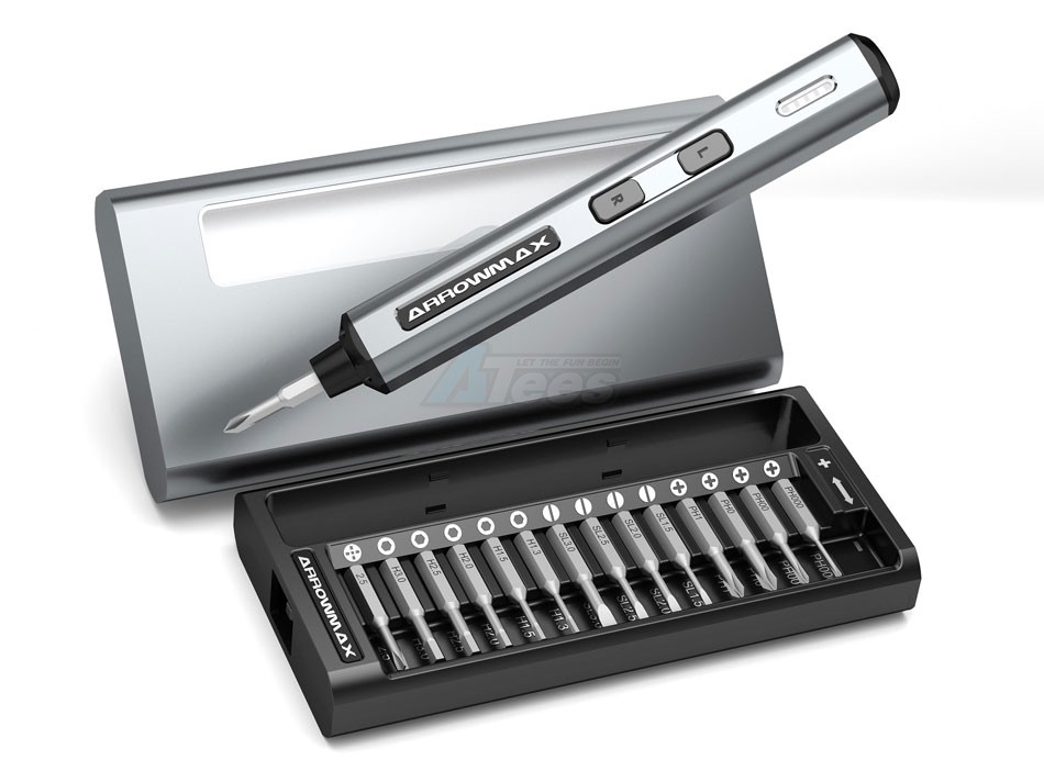 Arrowmax Miscellaneous All SES Mini Electric Screwdriver With Aluminium Case (28 in 1) Space Gray