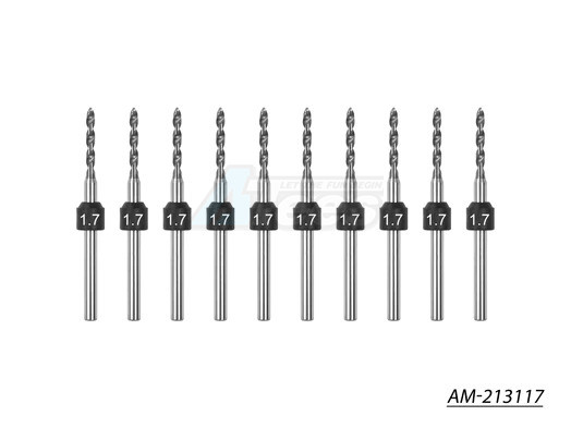 Arrowmax Miscellaneous All 1.7mm -10 Pcs PCB Shank Tungsten Carbide Micro Drill Bits Set (2.35mm)