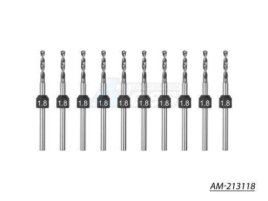 Arrowmax Miscellaneous All 1.8mm -10 Pcs PCB Shank Tungsten Carbide Micro Drill Bits Set (2.35mm)