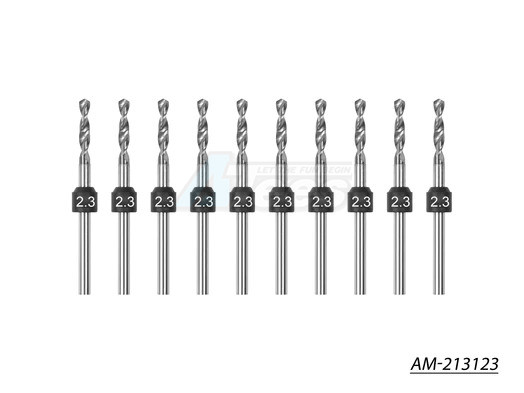 Arrowmax Miscellaneous All 2.3mm -10 Pcs PCB Shank Tungsten Carbide Micro Drill Bits Set (2.35mm)