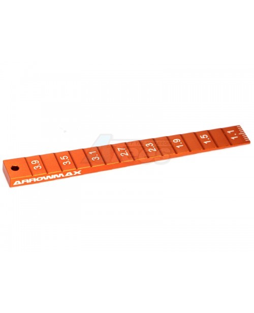 Arrowmax Miscellaneous All Setting Gauge 1-4MM (0.1MM) For 1/32 Mini 4WD (Orange)