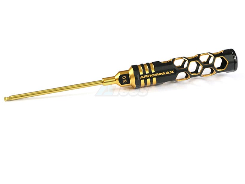 Arrowmax Miscellaneous All Ball Driver Hex Wrench 3.0 X 100mm Black Golden
