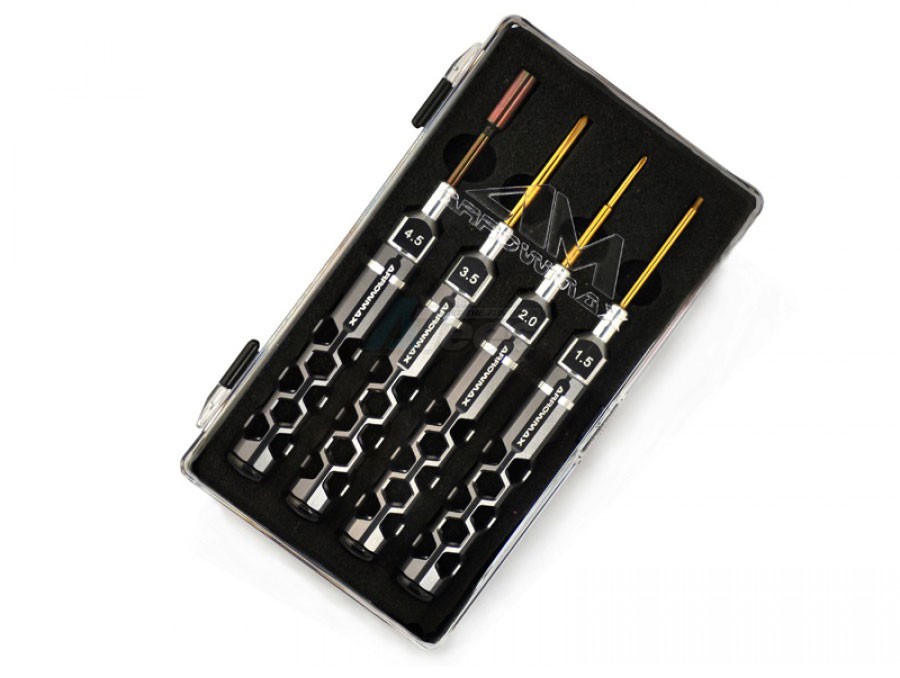 Arrowmax Miscellaneous All Mini Honeycomb Toolset 4 Pieces w/ Plastic Case (1.5/2.0/2.5/3.0mm)