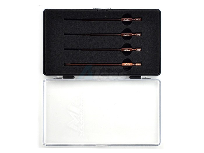Arrowmax Miscellaneous All Power Tool Tip Set 4Pcs Allen (.063 .078 .093) Philips (4.0mm) W/ Plastic Case