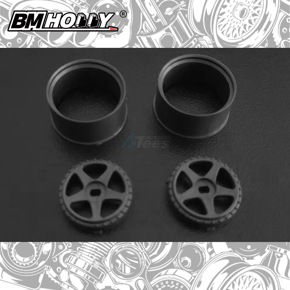 BM Racing Miscellaneous All AWD Gun Metal LMGT2 Set Wide (22mm)