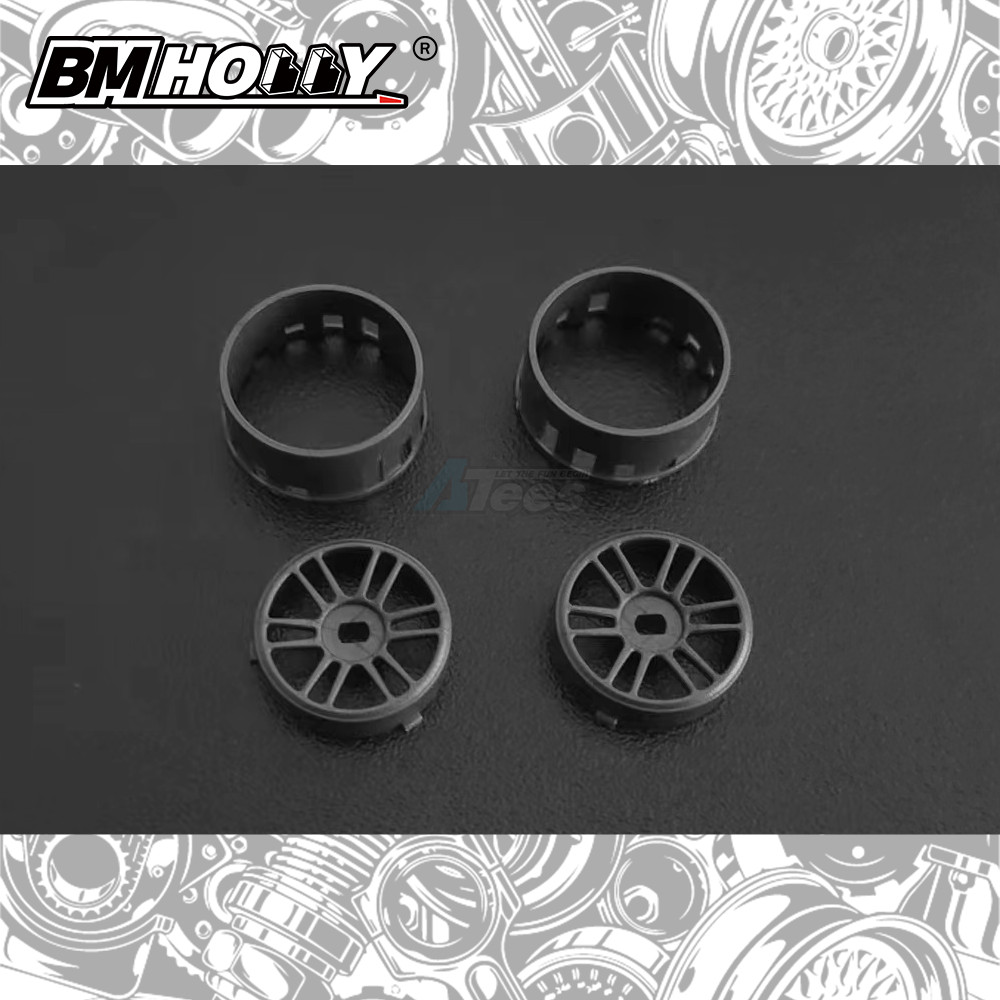 BM Racing Miscellaneous All AWD Gun Metal RPF1 Set Narrow (20mm)