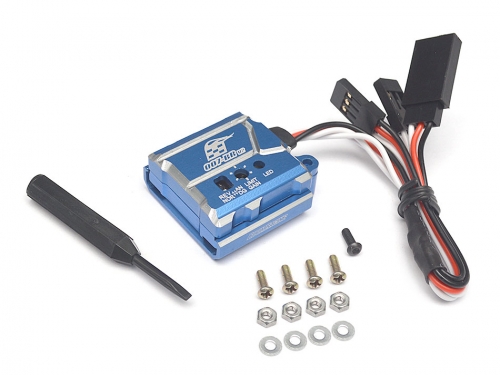 Boom Racing Miscellaneous All 007 RC Car Gyro High Stability Aluminum Gyroscope For Drift RWD With Universal Mounting Tray - 1 Set Blue