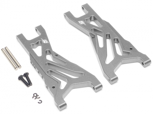 Boom Racing Traxxas Slash 4X4 Aluminum Front / Rear Lower Arm - 1 Pair Silver