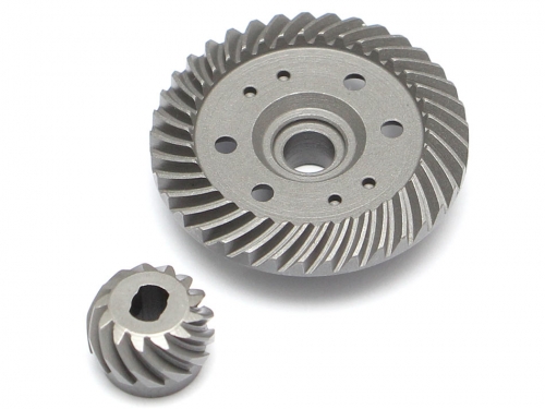 Boom Racing Traxxas Slash 4X4 Rear Heavy Duty Steel Helical Spiral Differential Ring & Pinion Gear (37T/13T) for All Traxxas 4WD 4X4