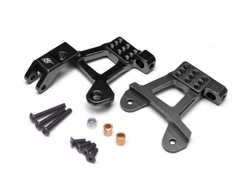 Boom Racing Axial SCX10 II Aluminum Front Shock Hoops for SCX10 II - 1 Pair Black