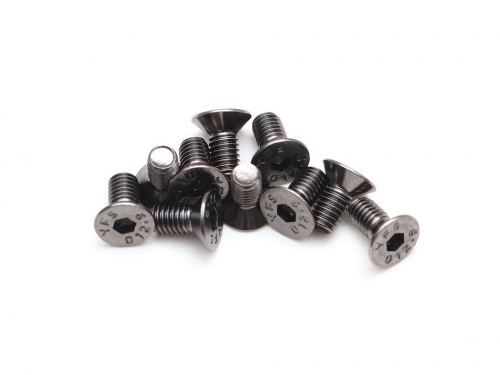 Boom Racing Miscellaneous All M3x6mm Counter Sunk Screw 12.9 Grade Nickel Plated Screws (10)