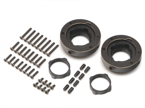 Boom Racing Boom Racing D90/D110 Chassis Brass Rear Lockout Base Weight for BRX80 / BRX90 PHAT™ Axle (2)