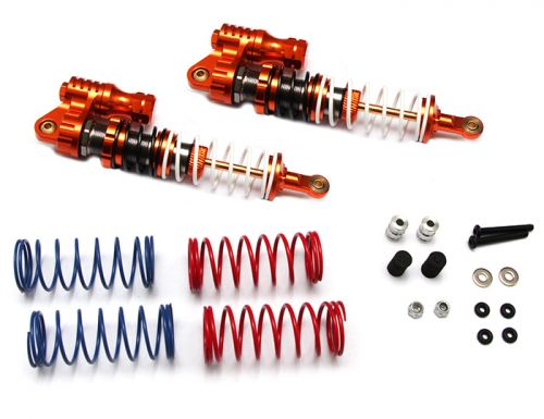 Boom Racing Miscellaneous All Boomerang™ Type PB Race Ready Aluminum Double Suspension Adjustable Piggyback Shocks 100MM Orange