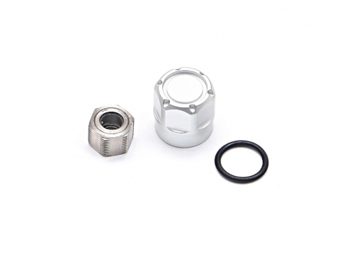 Boom Racing Miscellaneous All Alum Wheel Center Cap - S100 (1) Silver (XT6 Hub Series)