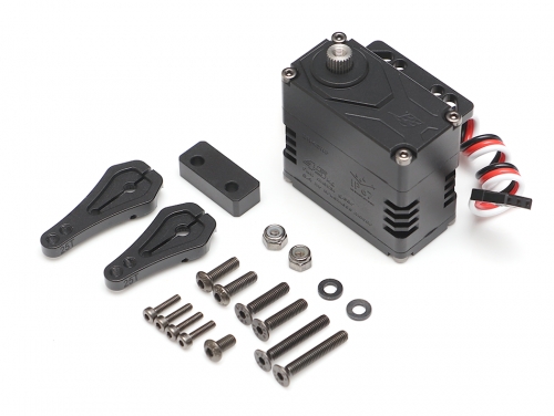 Boom Racing Miscellaneous All PYTHON™ BLACK BR-45WP HV Waterproof 45kg/0.11s @8.4v Axle Mounted Servo w/ Low Profile Horn