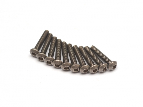 Boom Racing Miscellaneous All Titanium M3 x 16 Button Hex Screws Bolts (10pcs/bag)