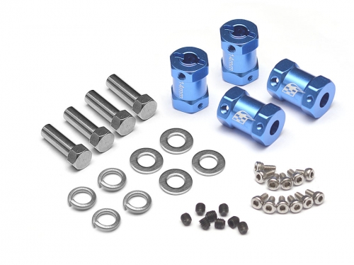 Boom Racing Miscellaneous All KRAIT™ Aluminum 12mm Wheel Hex Widener (4) (Offset: 14mm) - Blue