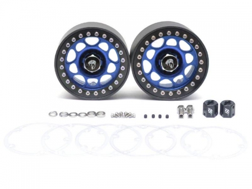 Boom Racing Miscellaneous All Sandstorm KRAIT™ 2.2 Aluminum Beadlock Wheels with 8mm Wideners (2) Blue