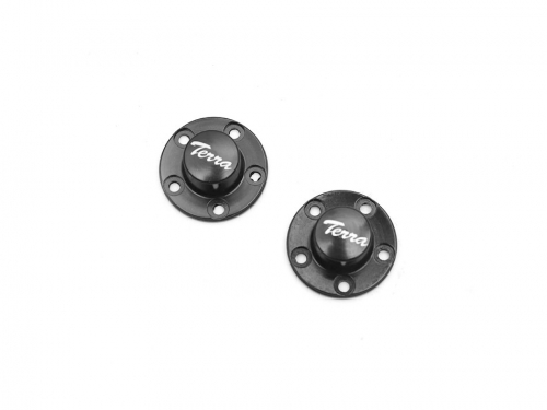 Boom Racing Miscellaneous All Aluminium Wheel Cap for Boom Racing 1.55 Terra Beadlock Wheels (2) Black