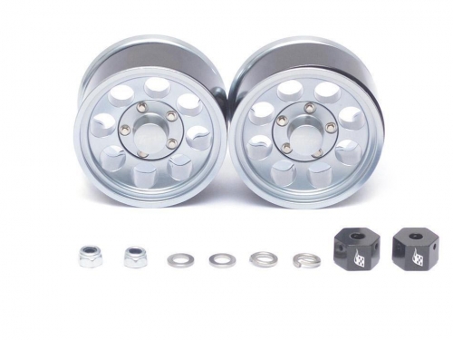 Boom Racing Miscellaneous All 1.55 Terra Classic 8-Hole Aluminum Beadlock Wheels w/ 3mm Wideners (2) Gun Metal