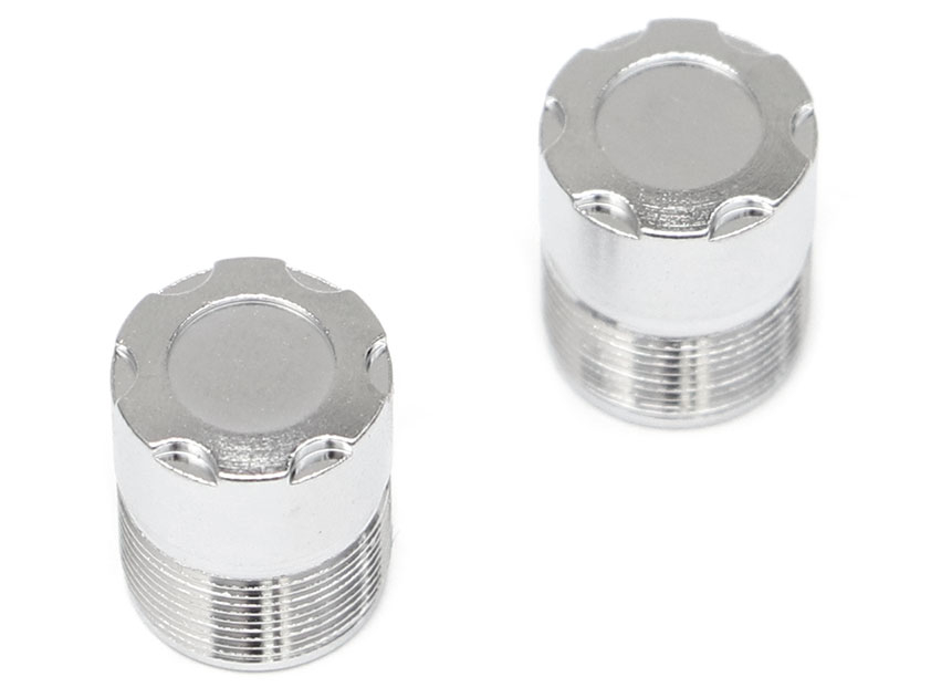 Boom Racing Miscellaneous All S100 Scale Center Wheel Hub Cap (2) Platinum (XT5 Series)