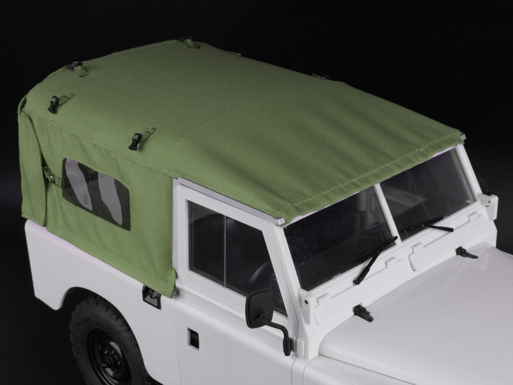 Boom Racing Boom Racing BRX02 88 KUDU™ Full Canvas Soft Top & Hoop Set with Side Windows (Green) for Series Land Rover® 88