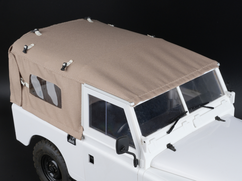 Boom Racing Boom Racing BRX02 88 KUDU™ Full Canvas Soft Top & Hoop Set with Side Windows (Sand) for Series Land Rover® 88