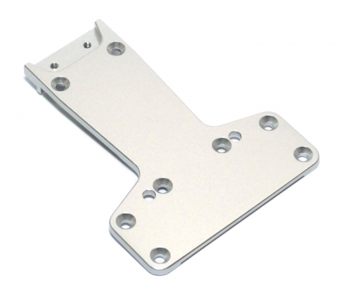 Boom Racing HPI Firestorm 10T Aluminum Rear Skid Plate - 1Pc Silver