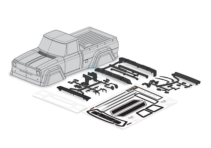 Carisma Scale Adventure Carisma Scale Adventure SCA-1E Coyote Coyote 1/10 Lexan Clear Body Set