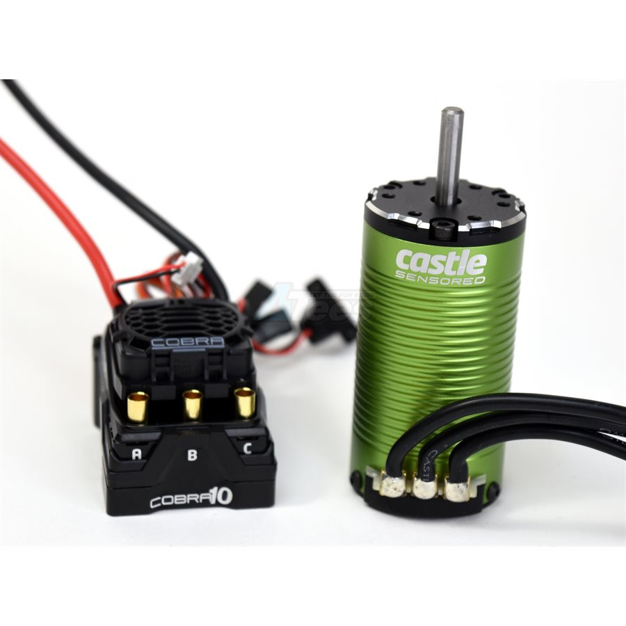 Castle Creations Miscellaneous All Cobra 10 6s Max 25.2v Max 8a Peak Bec w/1412-2100kv 5mm Sensored Motor