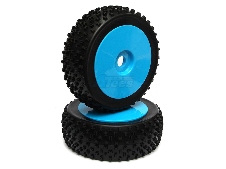 Correct Model Miscellaneous All 1/8 Buggy Wheel/tire Set Math Blue(2 Pcs)